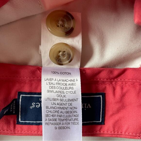 Men’s Vineyard Vines Orange Red 7" Breaker Short Flat Front Casual Shorts sz 33 - Picture 5 of 9